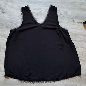Black, size 2X, chiffon tank top